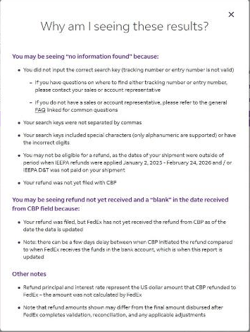 Why am I seeing these results?のポップアップを切り抜いたもの。NIFになる理由とRNYRになる理由の説明が英語で表示されている